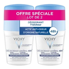 Vichy dodorante palla senza sale di alluminio minerale 48h lotto lotto 2x50 ml