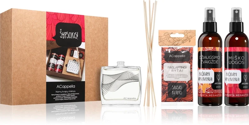 ACappella Šypsokis confezione regalo diffusore di aromi con ricarica 100 ml + ricarica per diffusori di aromi 2x200 ml + deodorante per auto 11 g