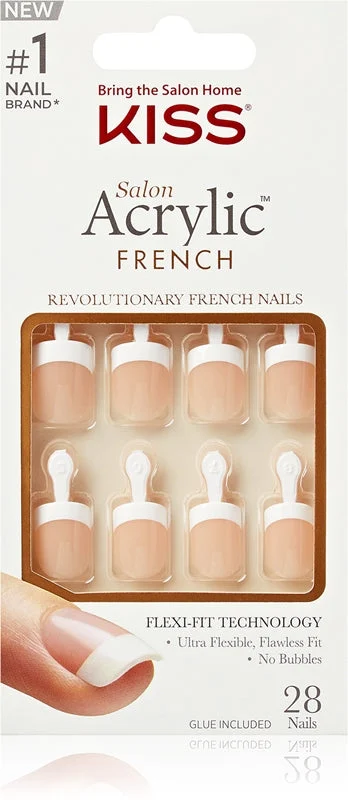 KISS Acrylic French Kit Unghie finte 28 pezzi