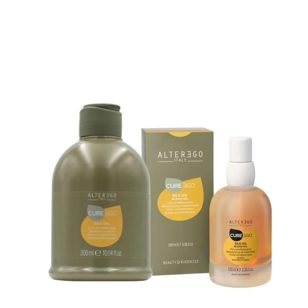 EGOLINE CUREEGO SILK OIL SHAMPOO 300 ML + CUREEGO SILK OIL BLEND OIL 100 ML