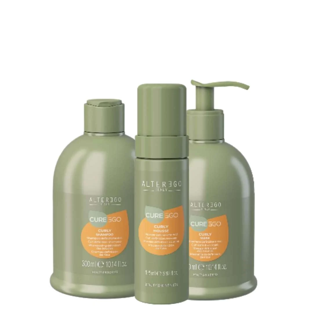 EGOLINE CUREEGO CURLY SHAMPOO 300 ML + CURLY MASK 300 ML + CURLY MOUSSE 175 ML
