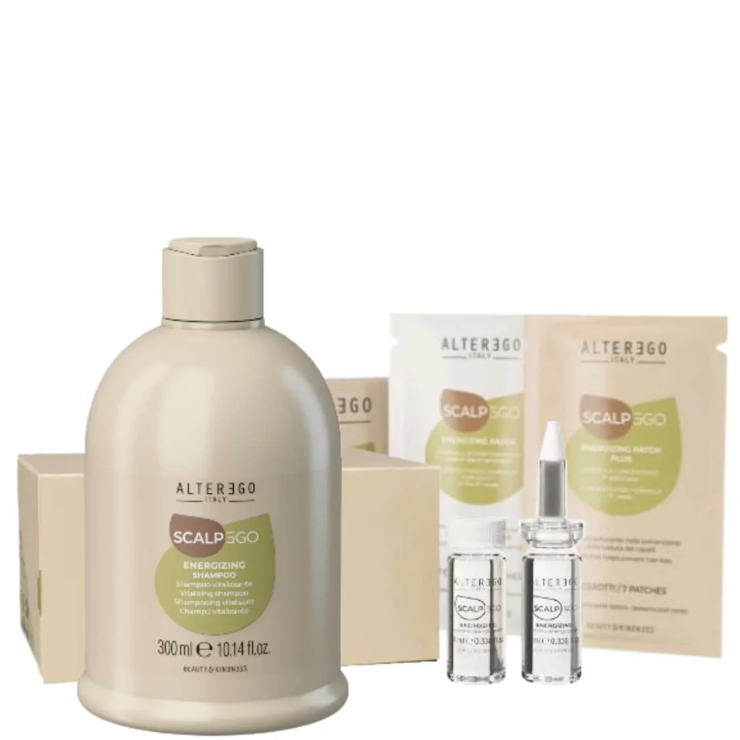 EGOLINE SCALPEGO ENERGIZING SHAMPOO 300 ML + INTENSIVE LOTION 12×10 ML + DOUBLE SYSTEM PATCH 70 CE