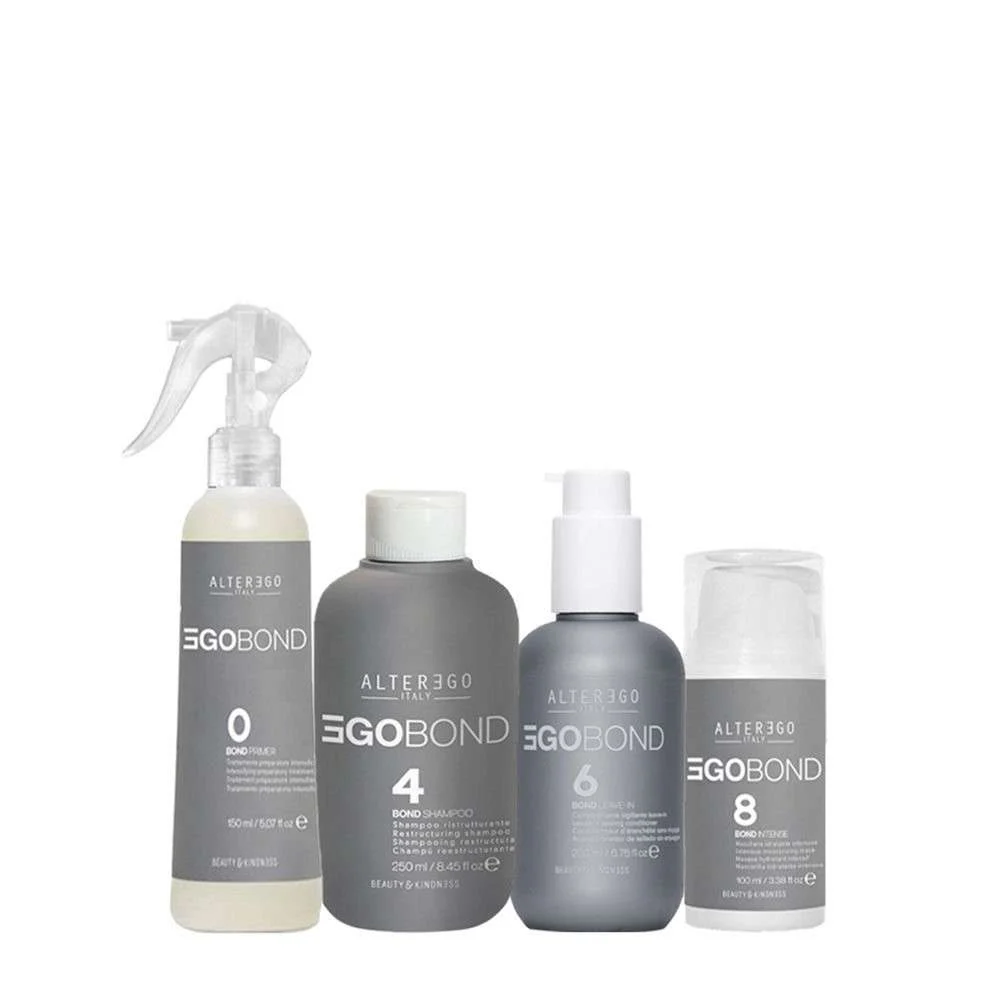 EGOBOND ROUTINE CAPELLI SECCHI – 0 PRIMER + 4 SHAMPOO + 6 CONDITIONER + 8 MASK INTENSE
