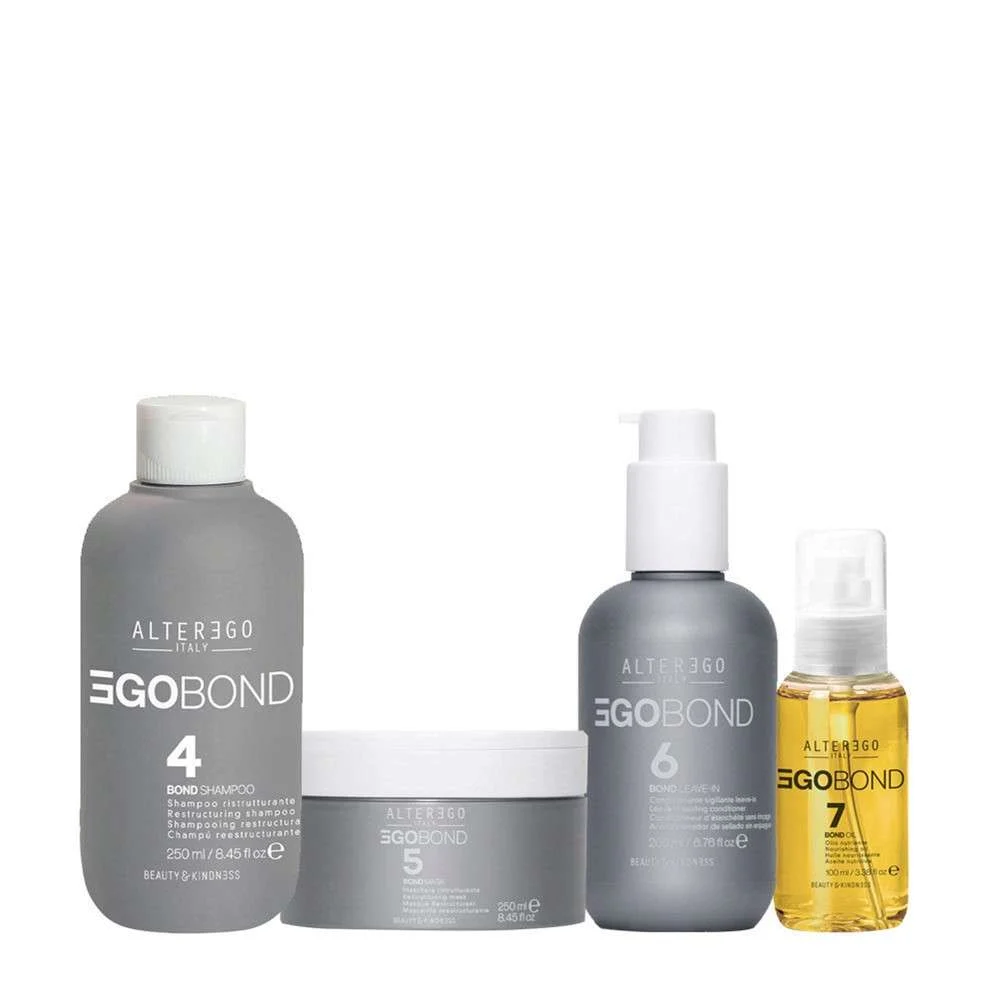 EGOBOND ROUTINE SUPER IDRATANTE – 4 SHAMPOO +5 MASCHERA + 6 CONDITIONER + 7 OIL