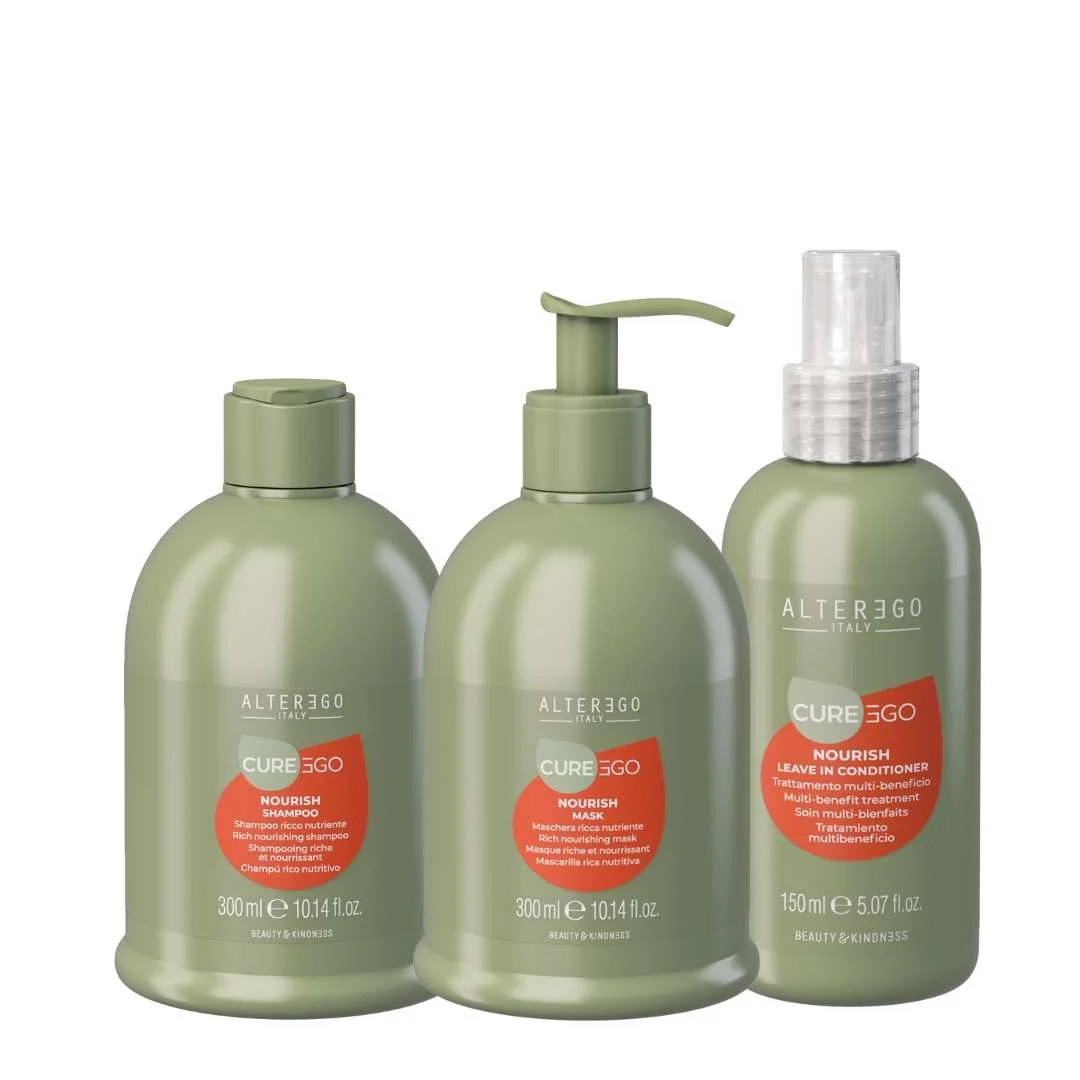 EGOLINE CUREEGO NOURISH SHAMPOO 300 ML + NOURISH MASK 300 ML + NOURISH LOTION 150 ML
