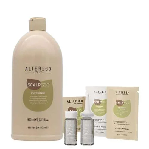 TRATTAMENTO ANTICADUTA COMPLETO EGOLINE SCALPEGO – SHAMPOO + LOZIONE + PATCH PER RICRESCITA E FORZA