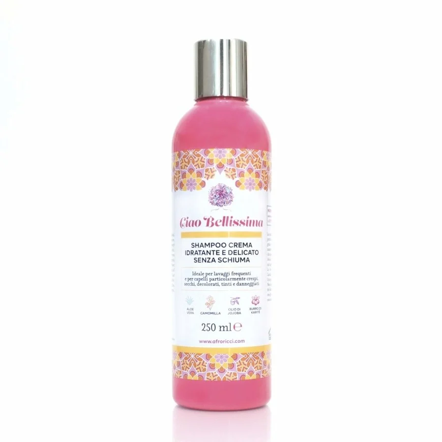 AFRORICCI Ciao Bellissima – Shampoo Crema Idratante e Delicato Senza Schiuma 250 ml