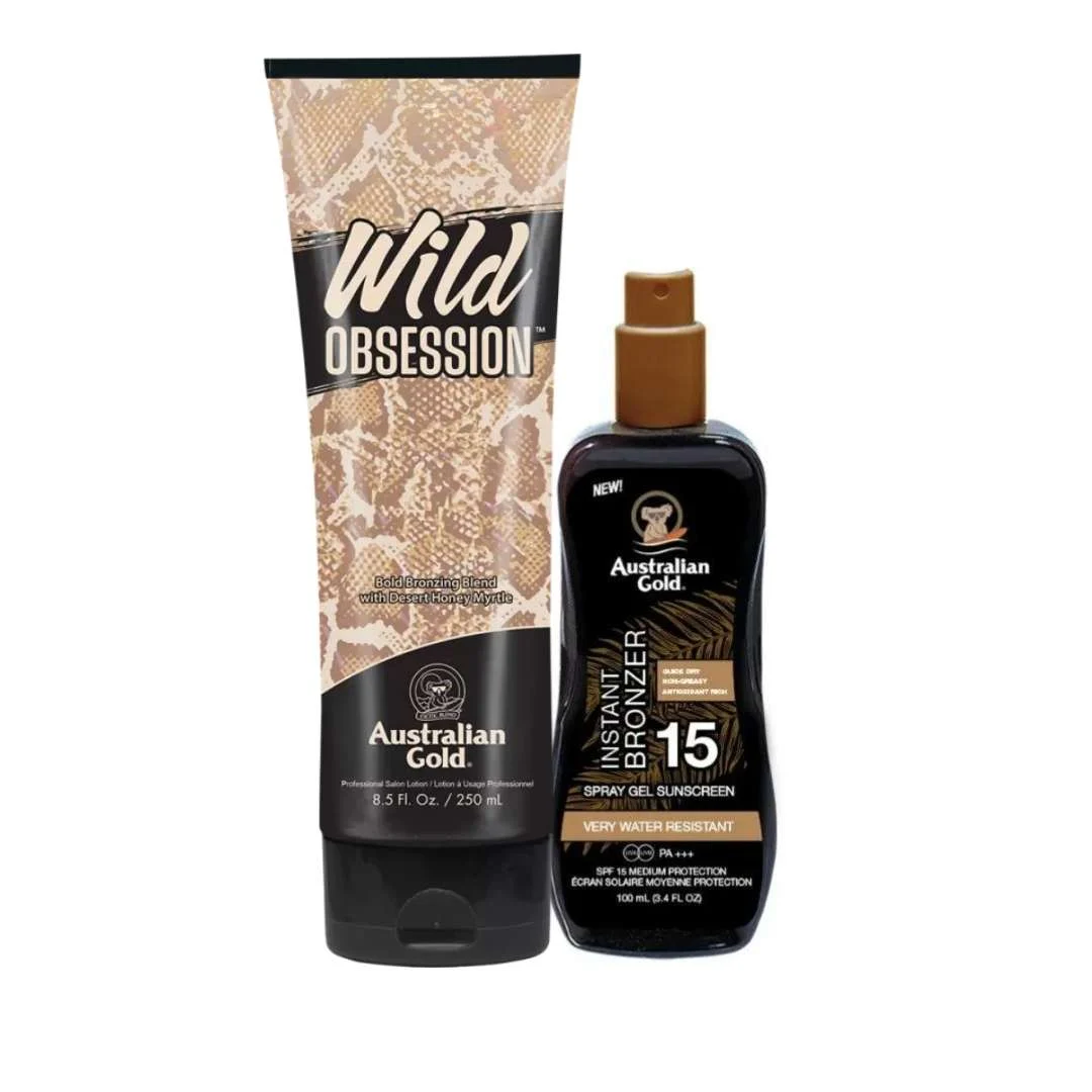 AUSTRALIAN GOLD WILD OBSESSION + SPF 15 INSTANT BRONZER SPRAY GEL