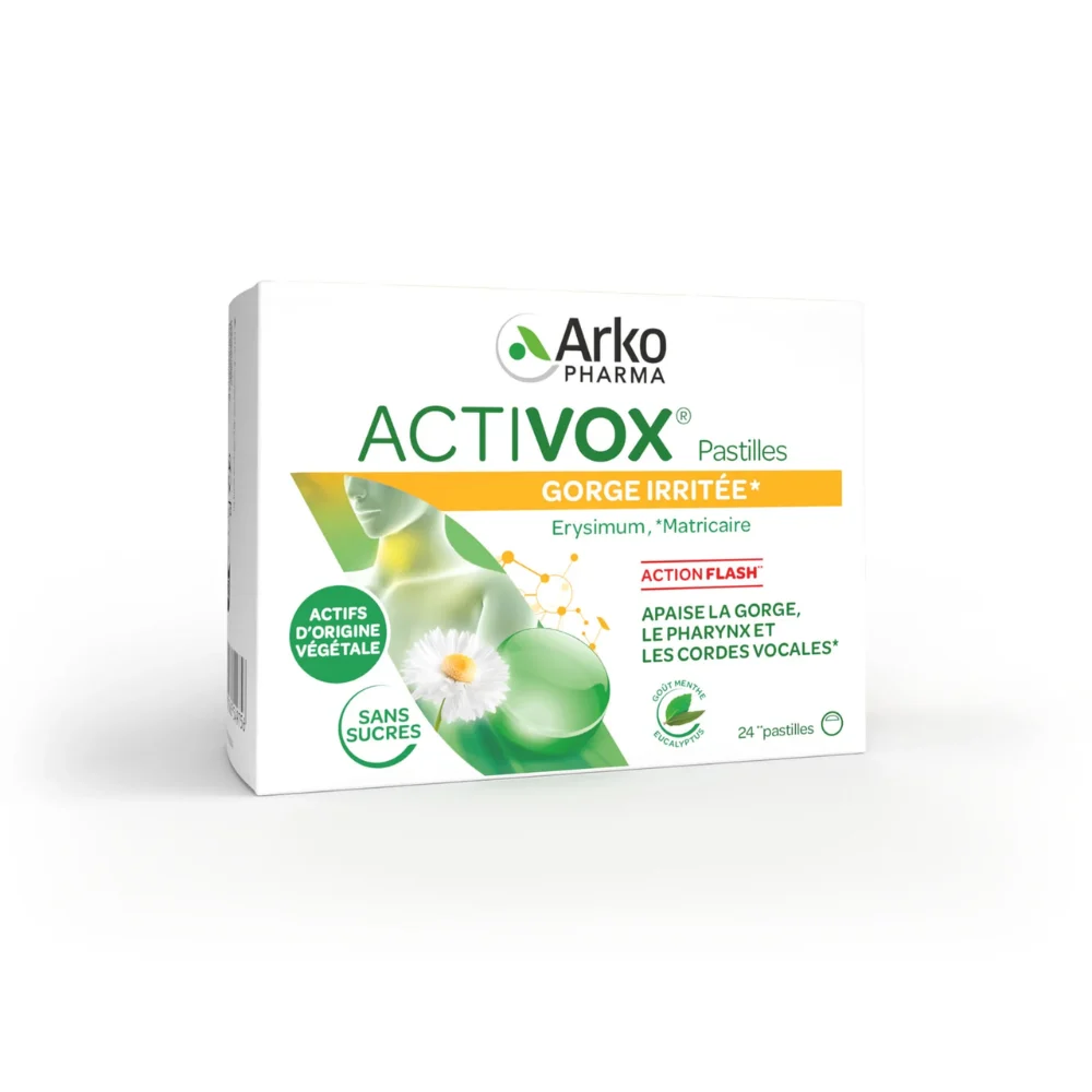 ArkoPharma Activox Gola Irritata - Gusto Menta Eucalipto - 24 Pastiglie
