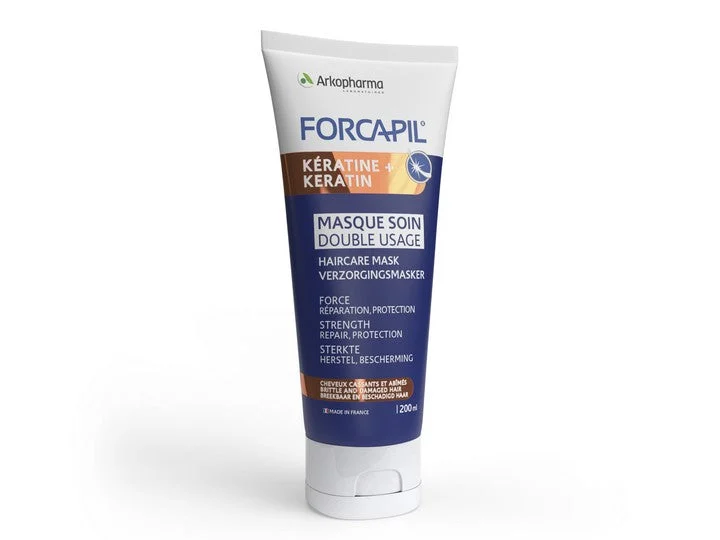 ArkoPharma Forcapil Cheratina+ - Maschera Trattamento Doppio Uso - Capelli Rotti & Danneggiati 200 ml