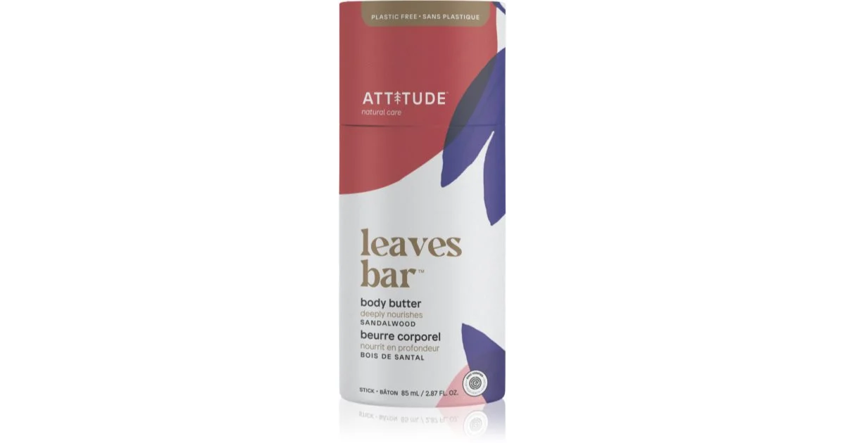 Attitude Leaves burro corpo solido Sandalwood 85 g
