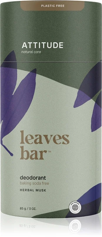 Attitude Leaves deodorante solido senza sali di alluminio Muschio alle erbe 85 g