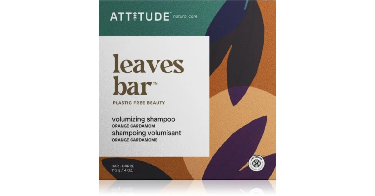Attitude Leaves Cardamomo arancione Shampoo solido volumizzante 113 g