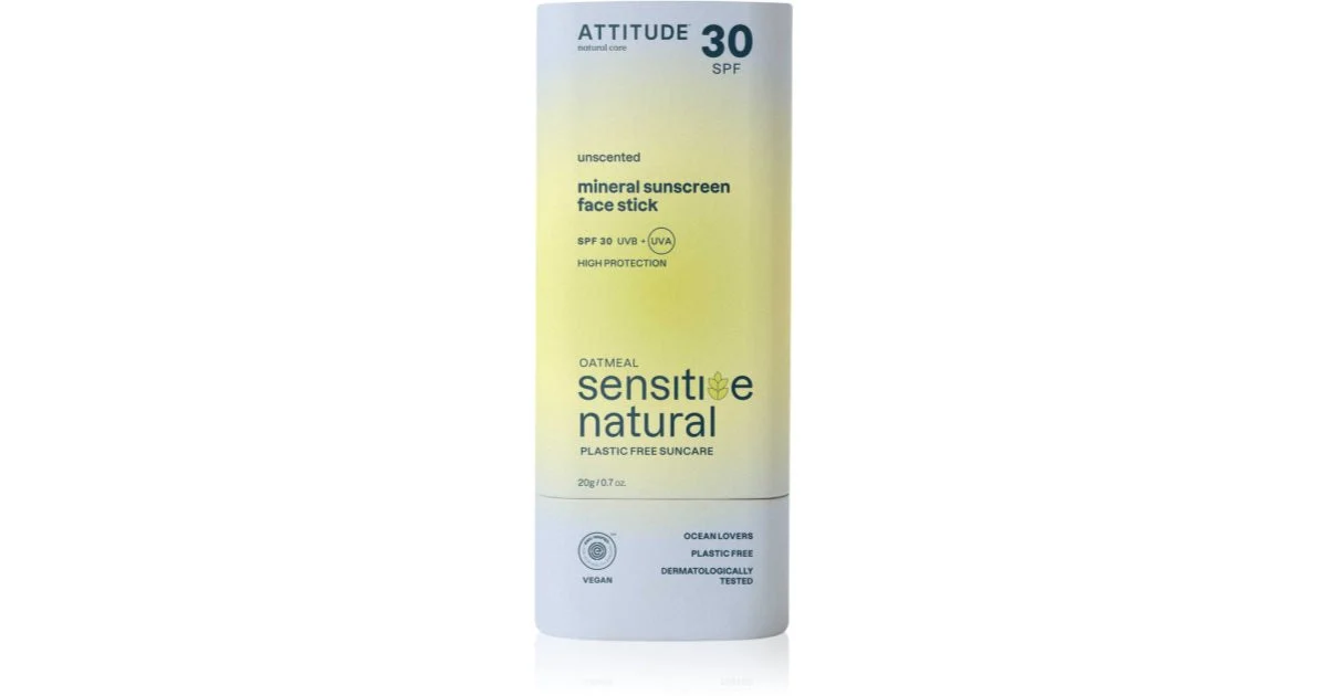Attitude Sensitive Stick crema abbronzante minerale in bastoncino per pelli sensibili 20 g