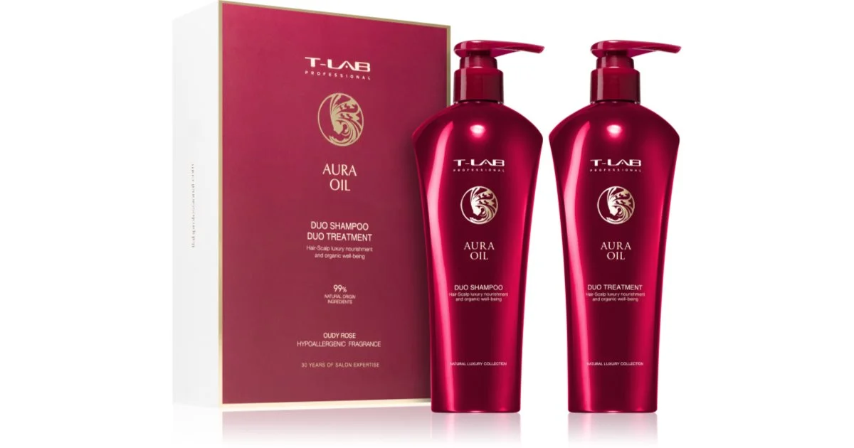 T-LAB Professional Aura Oil confezione regalo nutriente e idratante 2 pezzi
