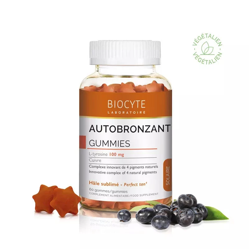 Biocyte Solare Autoabbronzante Sapore mirtillo 60 caramelle gommose