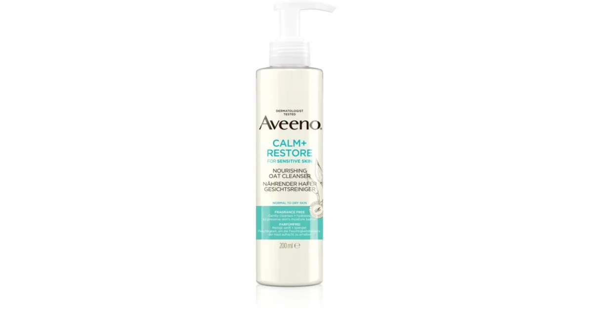 Aveeno Calm + Restore gel detergente viso per pelli sensibili 200 ml