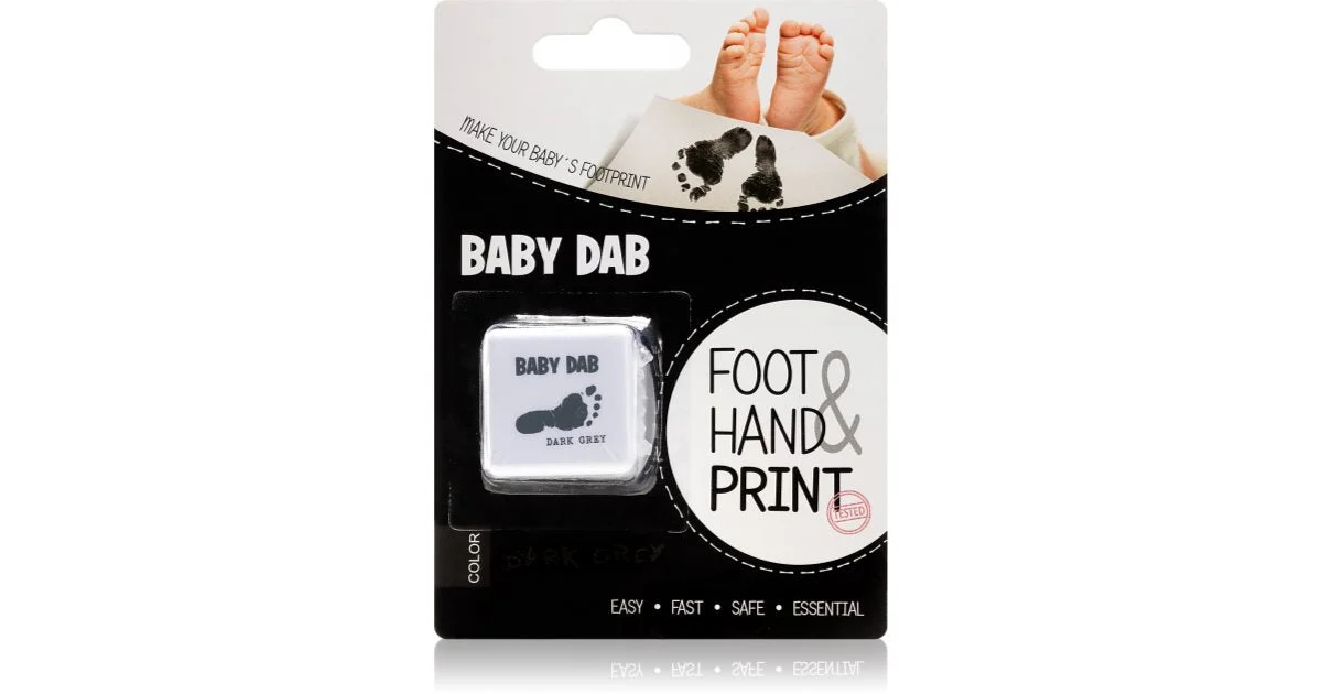 Baby Dab Foot & Hand Print Grey colore per impronte per bambini 1 pezzo