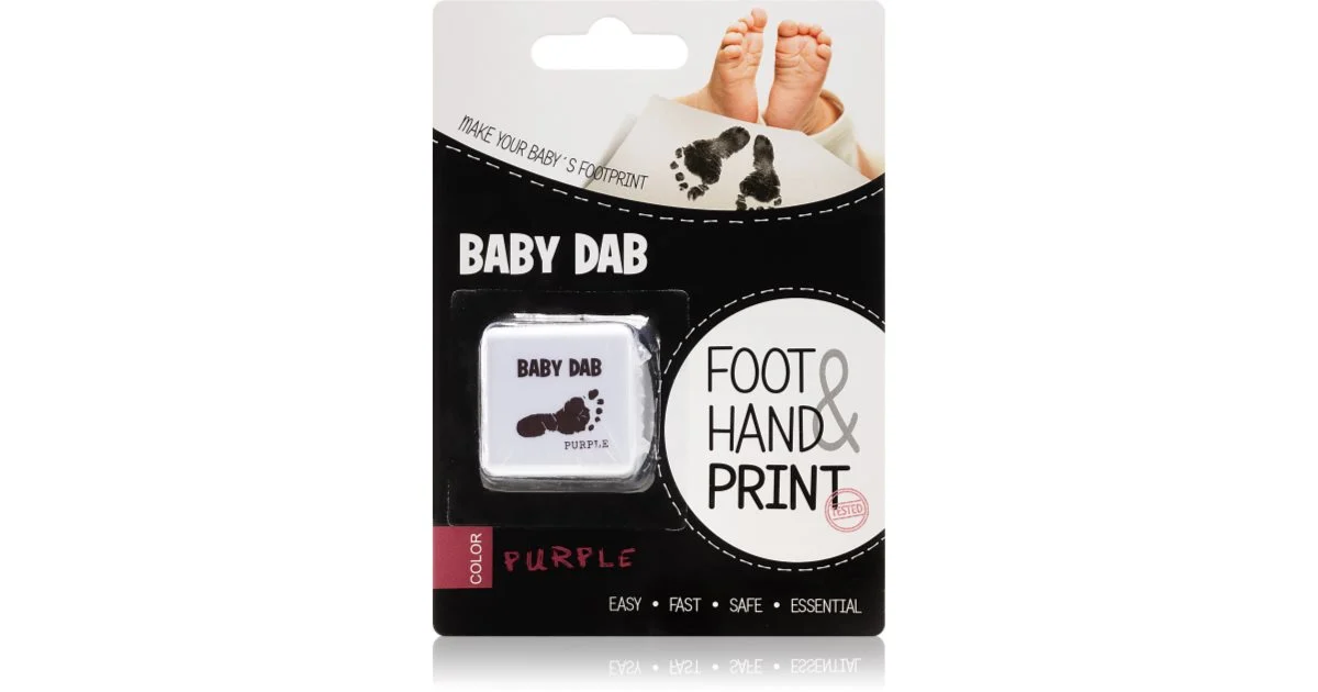 Baby Dab Foot & Hand Print Purple colore per impronte per bambini 1 pezzo