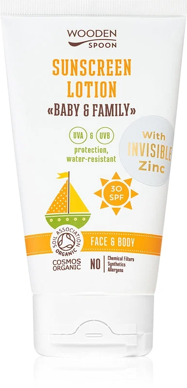 WoodenSpoon Baby & Family latte abbronzante protettivo SPF 30 150 ml