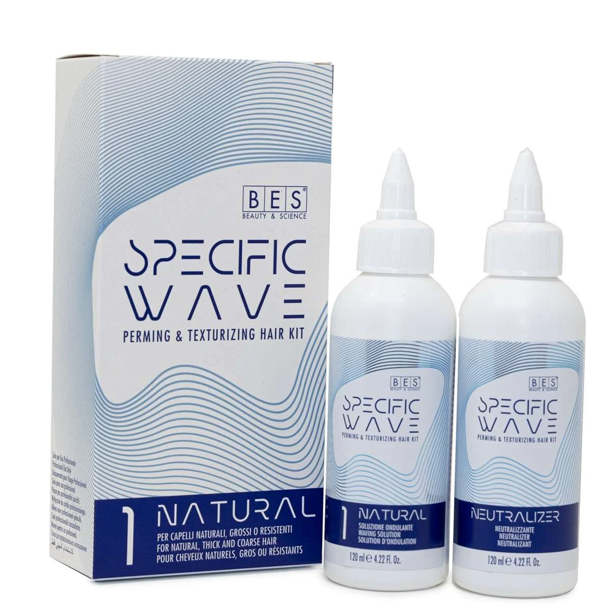 KIT PERMANENTE SPECIFIC WAVE NATURAL N° 1 PER CAPELLI NATURALI 2×120 ML.