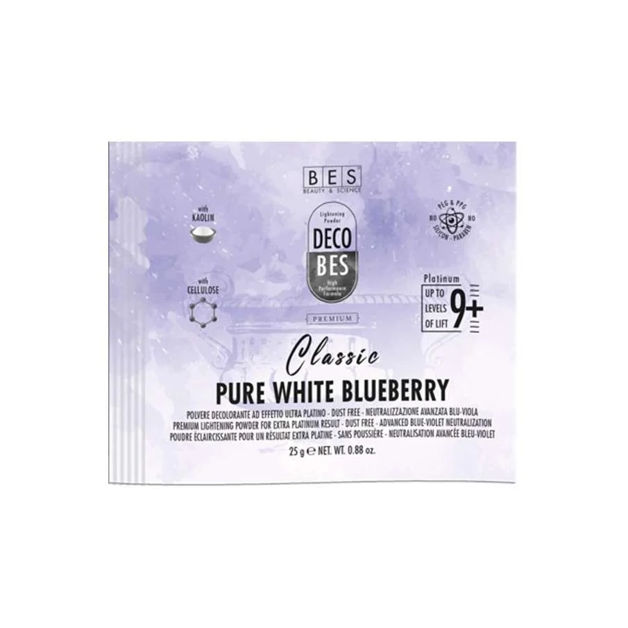 DECOBES BLUEBERRY – POLVERE DECOLORANTE EFFETTO ULTRA PLATINO BUSTINA 25 GR.