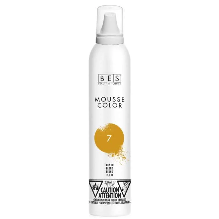 BES MOUSSE COLOR – SCHIUMA COLORANTE AI SEMI DI LINO COL. 7 BIONDO 200ml