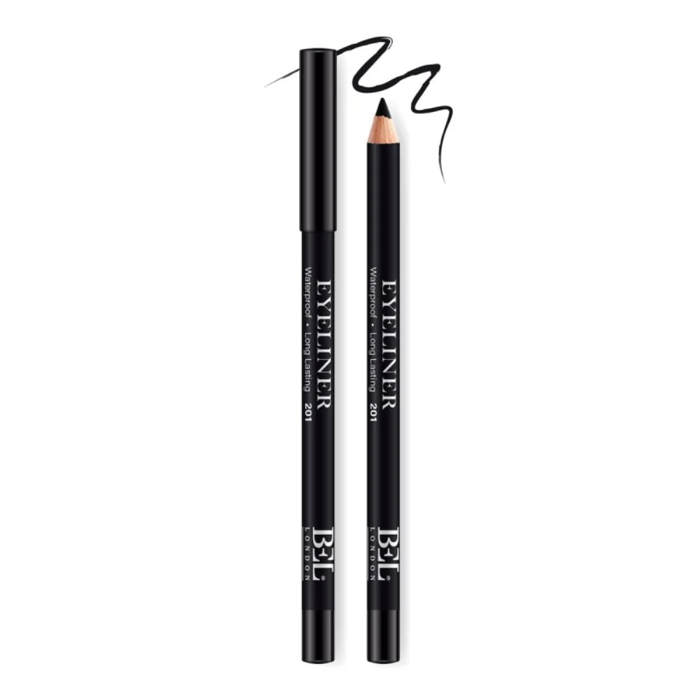 Bel London, BEL London, Olio Vegetale Idrogenato, Impermeabile, Colore, Lunga Durata, Eyeliner in Matita Gel 201, Nero, 0,78 g