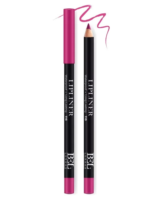Bel London, Olio Vegetale Idrogenato, Waterproof, Contorno, Matita Labbra, 116, Rosa, 0,78 g