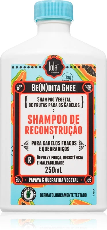 Lola Cosmetics BE(M)DITA GHEE RECONSTRUÇÃO shampoo rigenerante per capelli deboli 250 ml