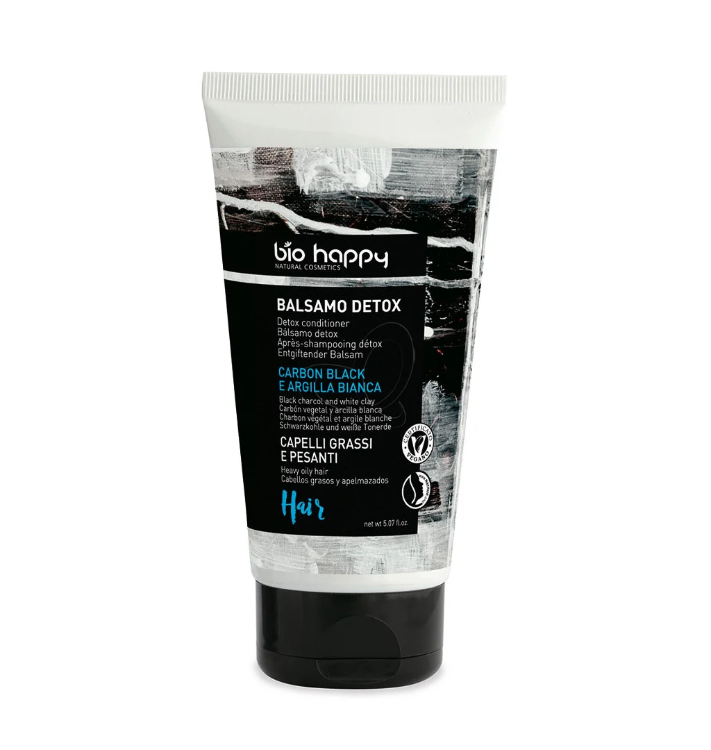 BIO HAPPY Carbon Black e Argilla Bianca – Balsamo Detox