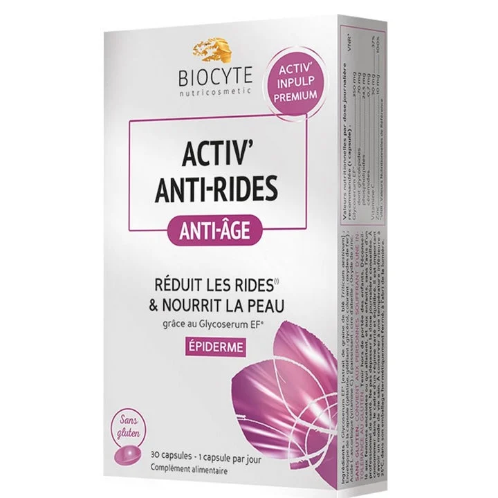 Biocyte Activ' Antirughe - Antietà - Riduce le Rughe & Nutre la Pelle 30 capsule