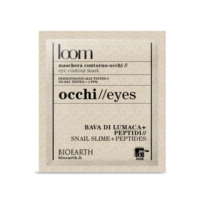 BIOEARTH Loom – Maschera Contorno Occhi Bava di Lumaca + Peptidi