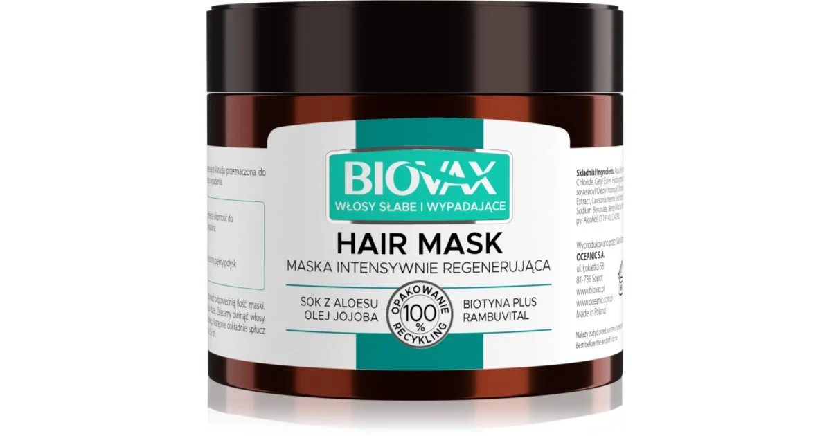 Biovax Falling maschera rinforzante anti-caduta dei capelli 250 ml