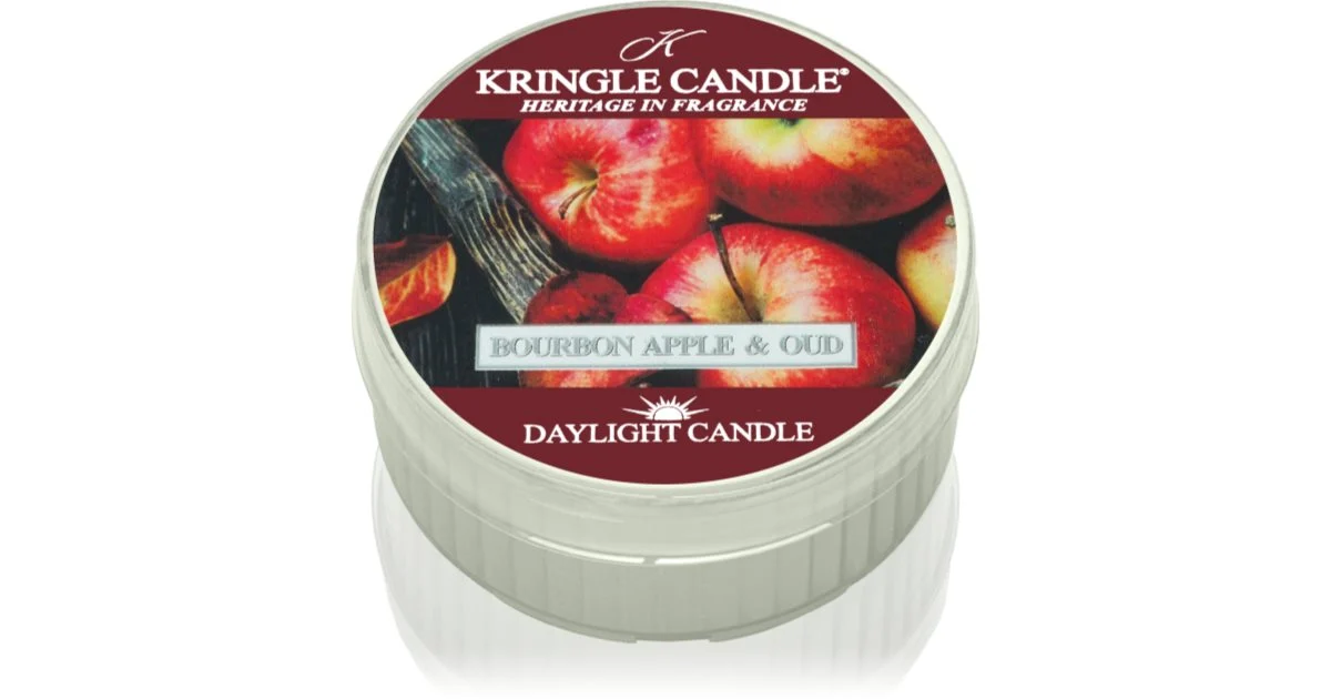 Kringle Candle Bourbon Apple & Oud candela scaldavivande 42 g