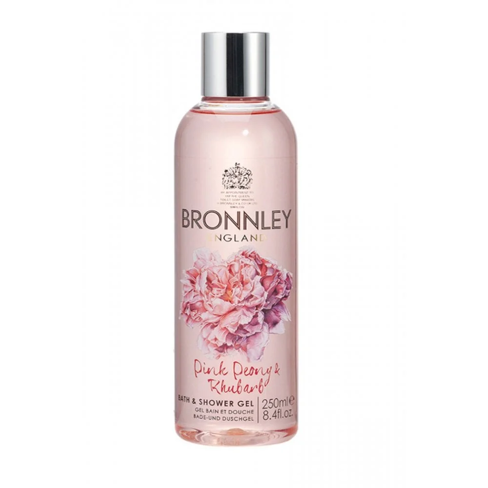 Bronnley Peonia rosa e rabarbaro Gel Doccia Detergente per Tutti i Tipi di Pelle 250 ml