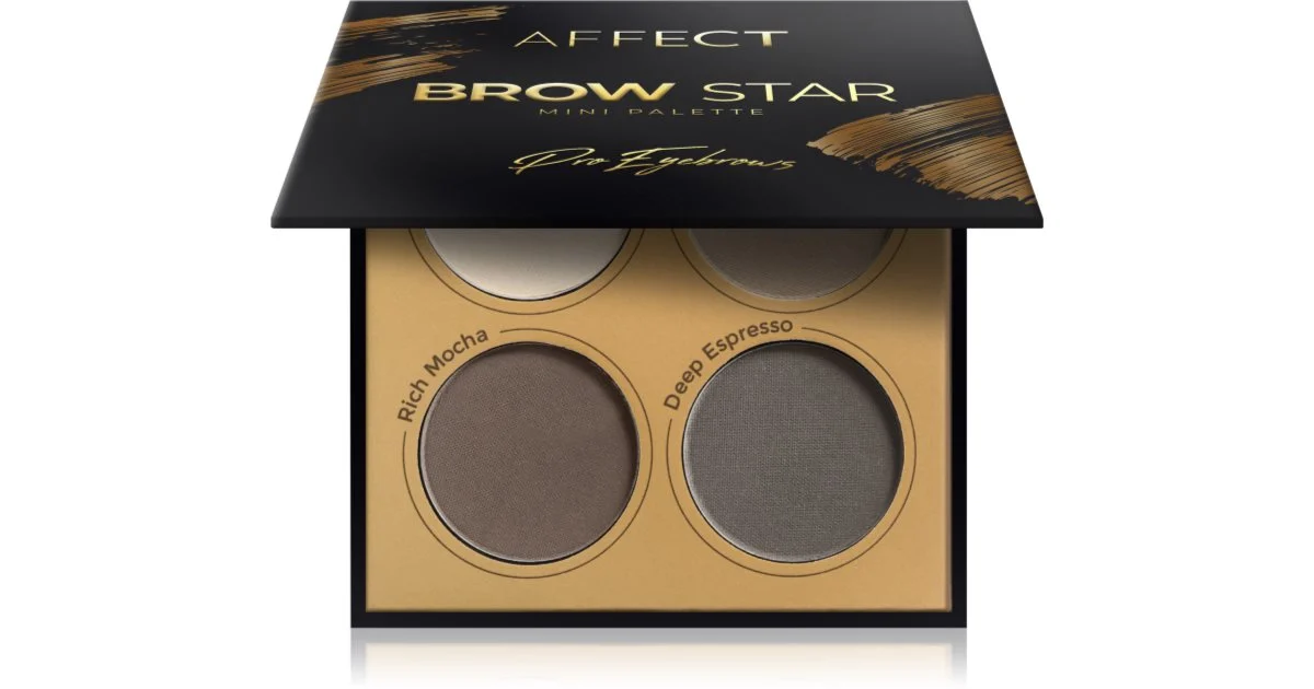 Affect Brow Star Palette Per Sopracciglia Con Tonalità Di Ombretto In Polvere 4× 2 G