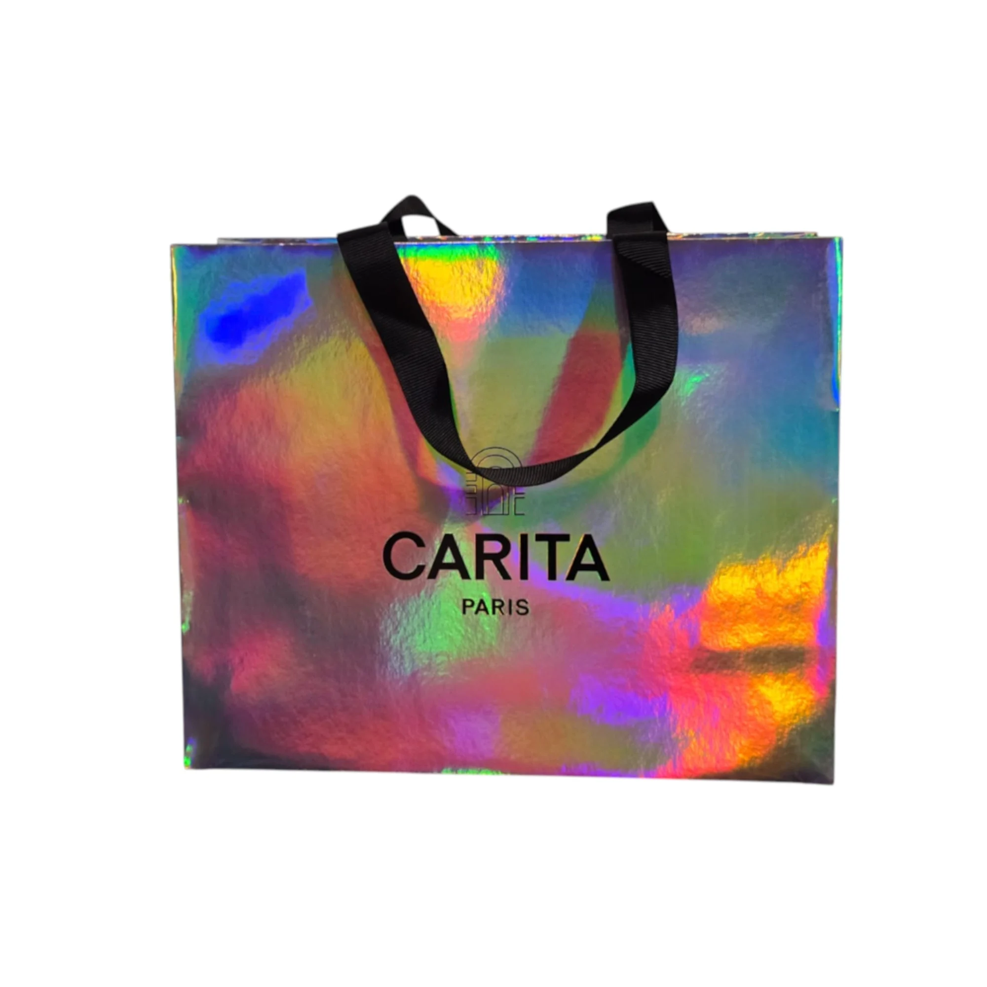 Carita Paris trousse in tessuto argento, taglia M