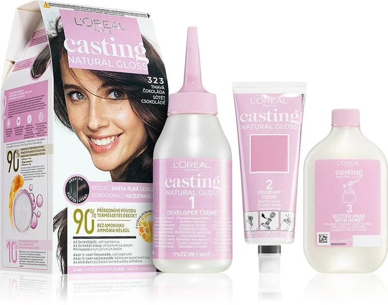 L’Oréal Paris Casting Creme Natural Gloss tinta semipermanente per capelli colore 323 castano cioccolato