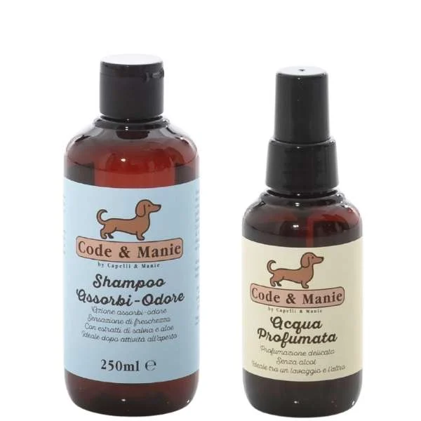 CODE & MANIE SHAMPOO ASSORBI-ODORE + ACQUA PROFUMATA VANIGLIA