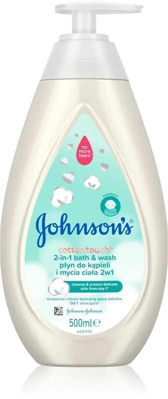 Johnson's® Cottontouch bagno effervescente e gel detergente 2 in 1 per bambini 500 ml