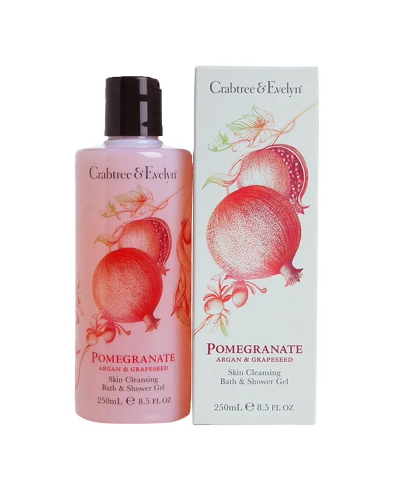Crabtree & Evelyn melograno argan e vinaccioli detergente gel doccia per tutti i tipi di pelle 250 ml