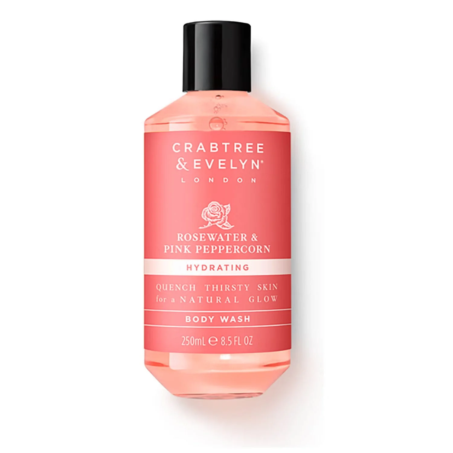 Crabtree & Evelyn acqua di rose e pepe rosa idratante gel doccia per tutti i tipi di pelle 250 ml