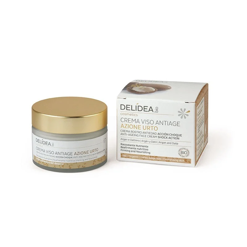 DELIDEA Argan e Dattero – Crema Viso Antiage Azione Urto