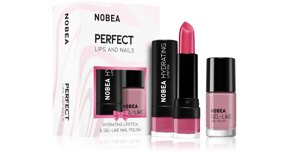NOBEA Day-to-Day Perfect set di smalto e rossetto idratante