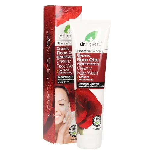 DR ORGANIC Rosa – Creamy Face Wash | Detergente Viso Cremoso