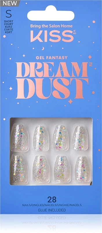 KISS Dream Dust Gel Fantasy Unghie finte Mood Dust 28 pezzi