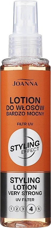 Lozione styling capelli, fissaggio molto forte
