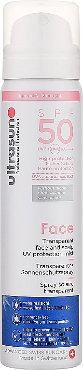 Spray solare protettivo per il viso