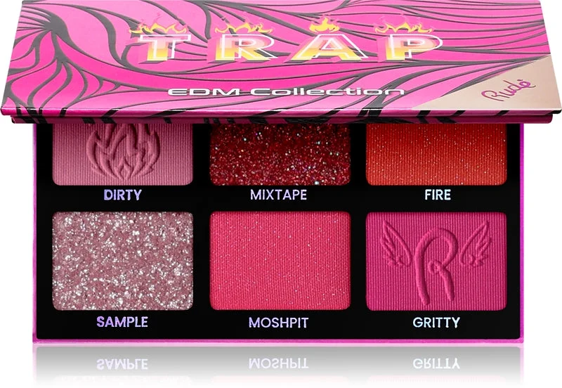 Rude Cosmetics EDM Collection palette di ombretti colore Trap 6 g